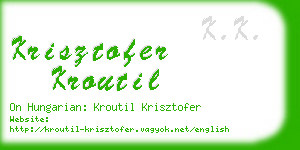 krisztofer kroutil business card